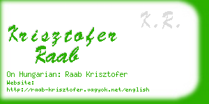 krisztofer raab business card